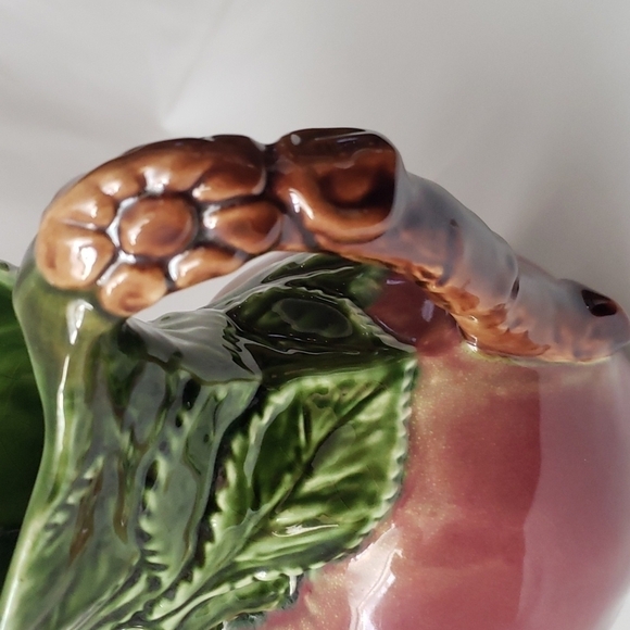 VINTAGE Olfaire Portugal Ceramic art pottery embossed Water Pitcher Jug embossed - Picture 8 of 9